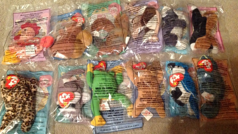 Ty Teenie Beanie Babies in their original Happy Meal packaging