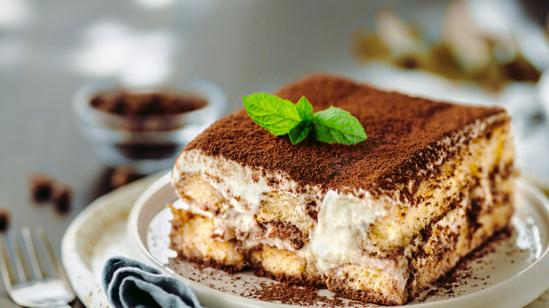 slice of tiramisu