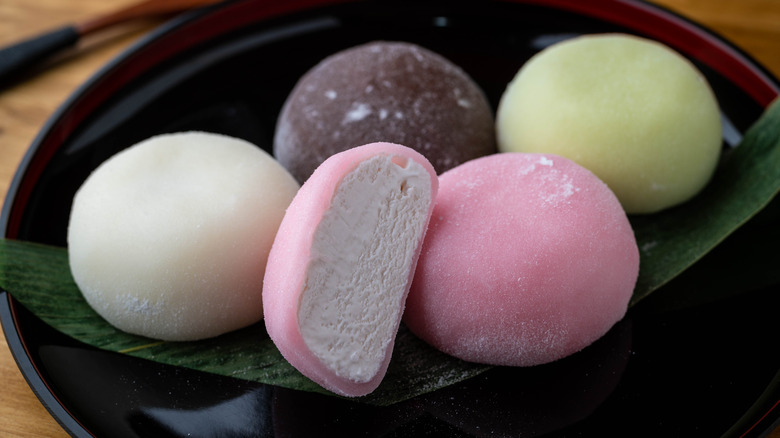 Mochi ice cream in bowl