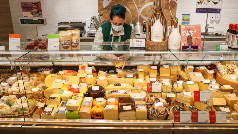 cheese section in grocery store