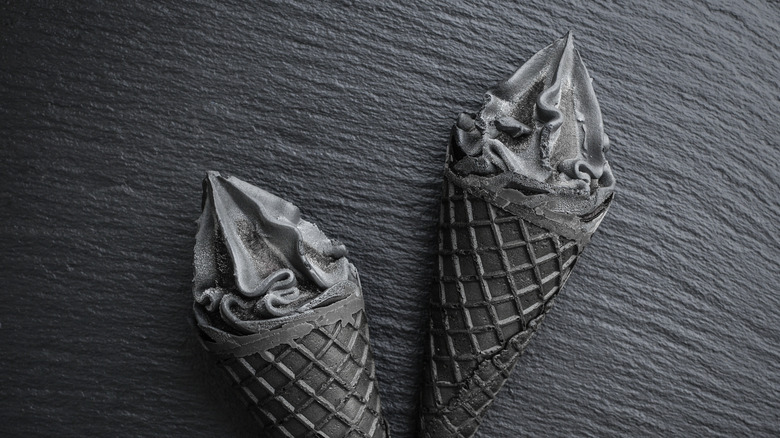 Activated Charcoal ice cream cone