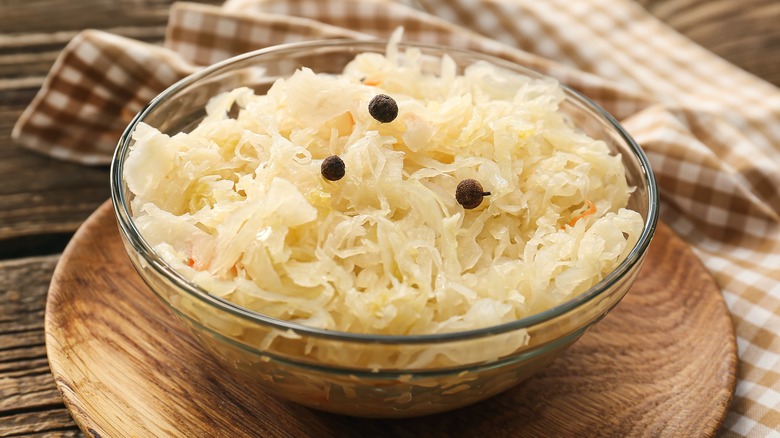 bowl of sauerkraut