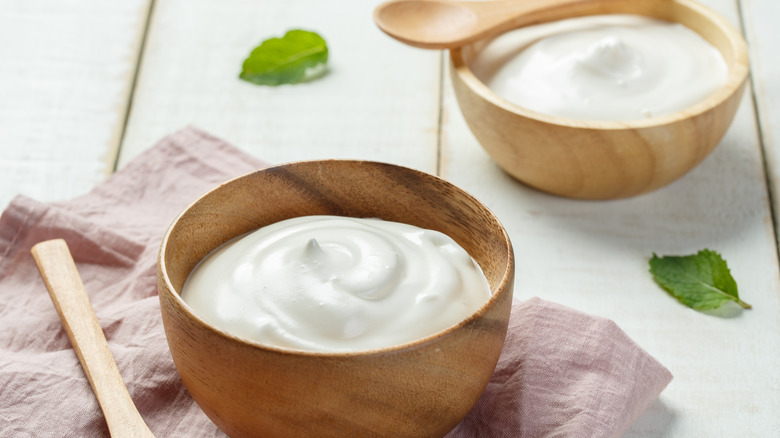 bowls of yogurt