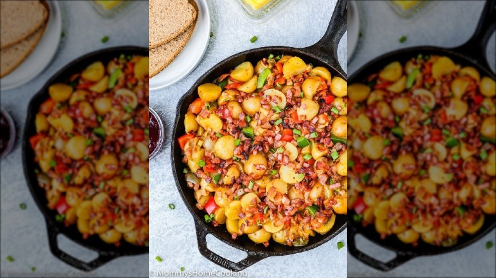 Slow Cooker Bacon and Ham Breakfast Potatoes