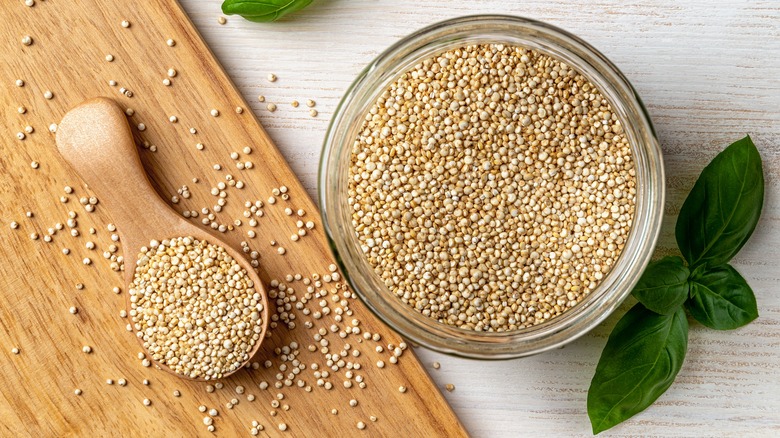 quinoa kernels in bowl