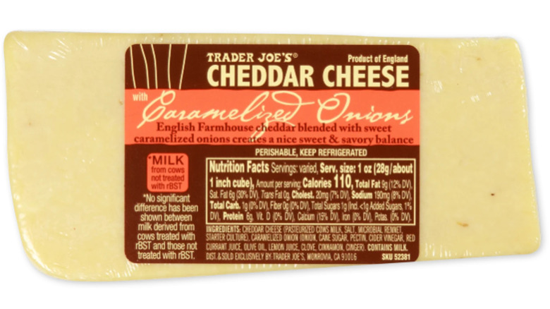 Trader Joe's onion cheddar cheese