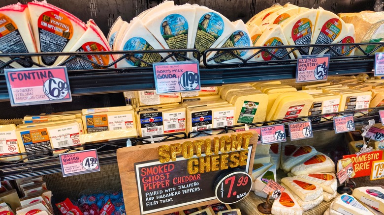 cheese fridge at Trader Joe's