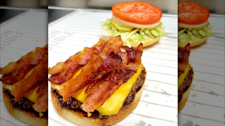 A&W original bacon double cheeseburger