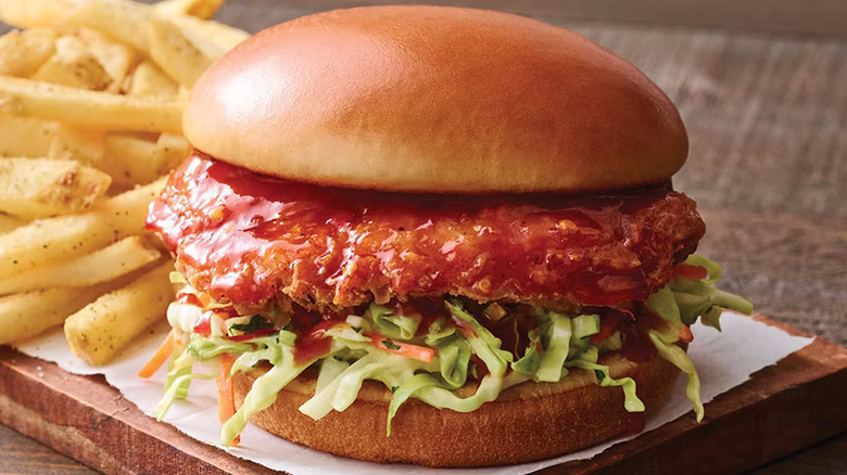 Applebee's sweet and spicy chicken sandwich