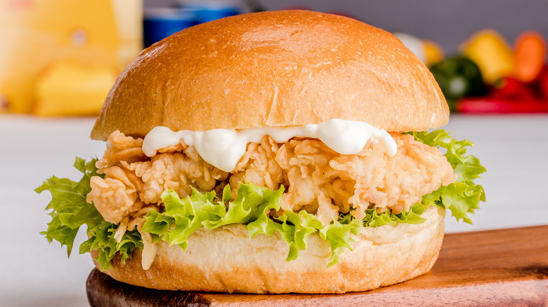 breaded chicken sandwich