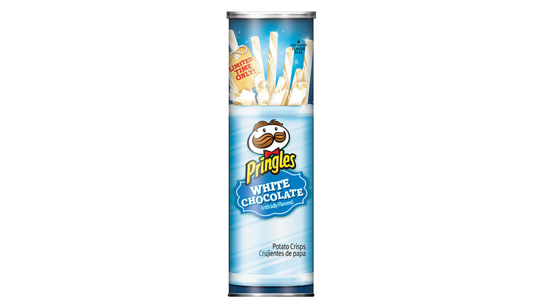 can of white chocolate pringles 