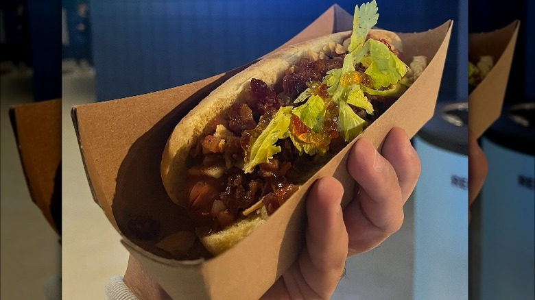 Canadian Caesar Hot Dog