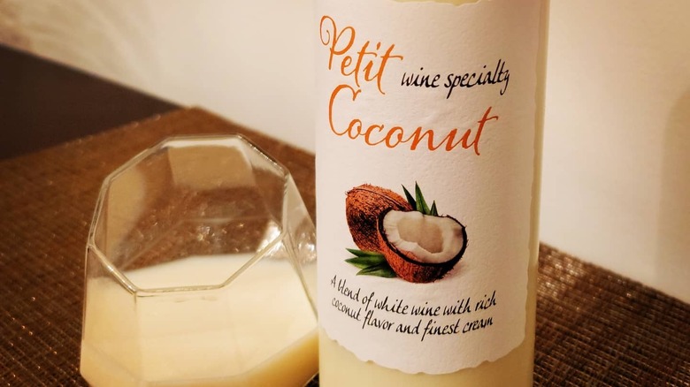 Bottle of coconut wine