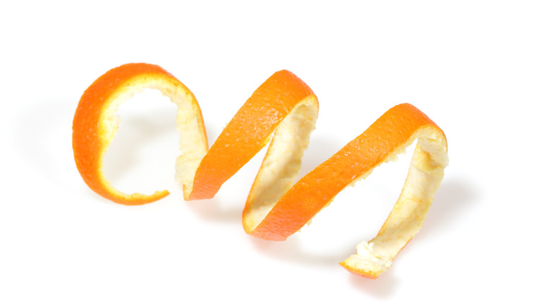 spiralized orange peel 