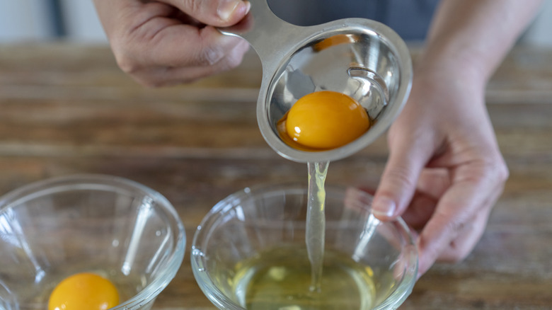 separating yolks from whites 