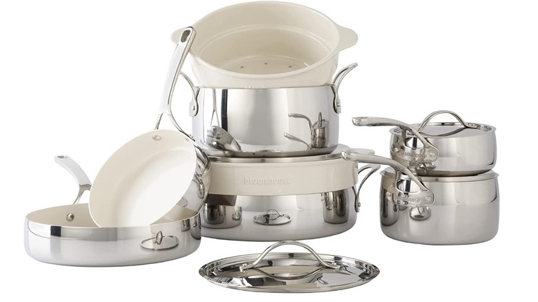 Bloomhouse 12-Piece Stainless Steel Cookware Set