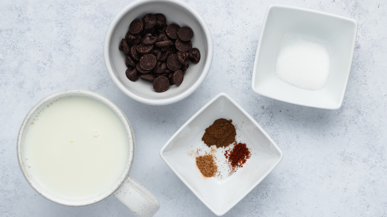 ingredients for hot chocolate