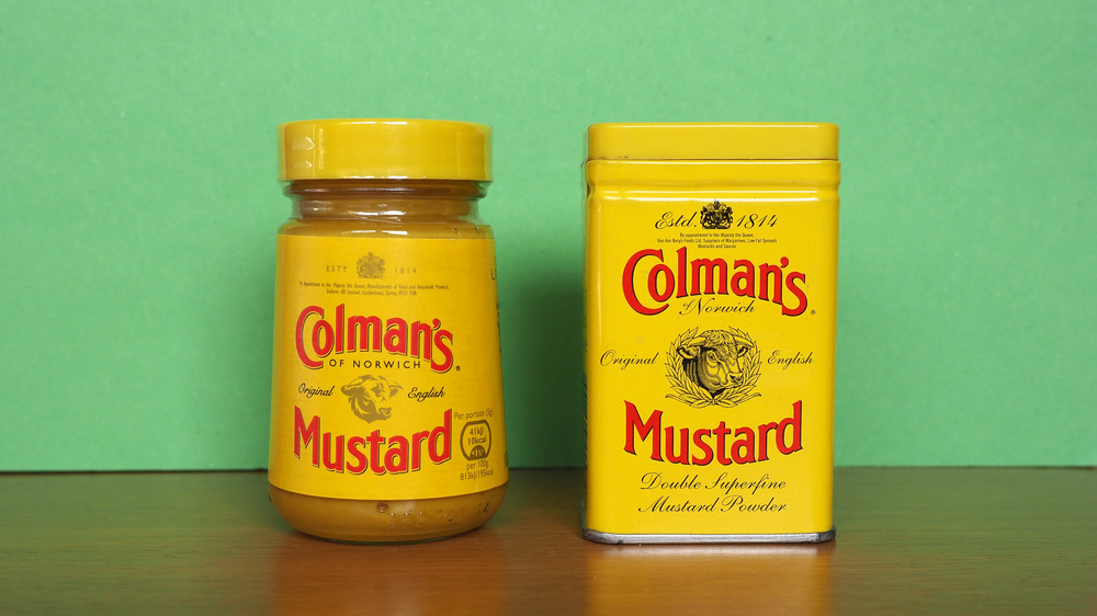 Colman's mustard containers