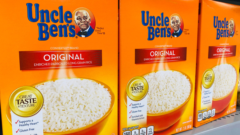 Boxes of Uncle Ben's rice