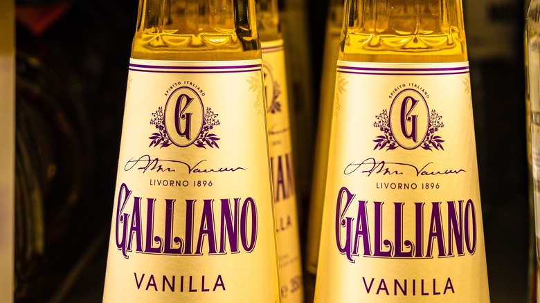 two bottles of Italian Galliano