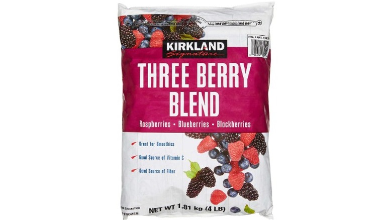 Kirkland frozen berry bag on white