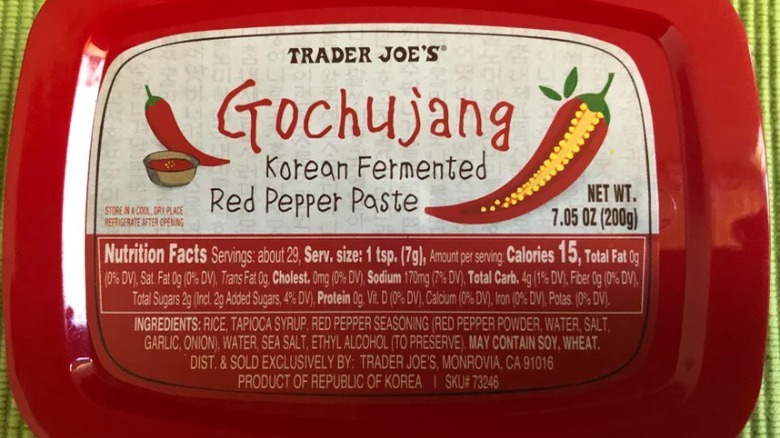 A close-up of Trader Joe's Gochujang sauce