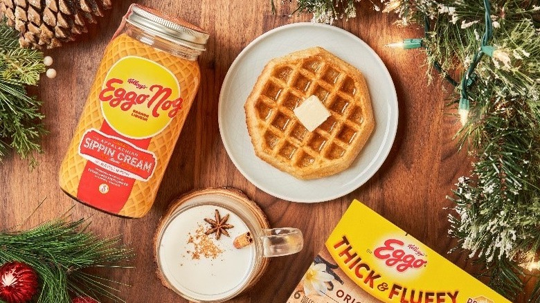 Eggo Nog with a waffle