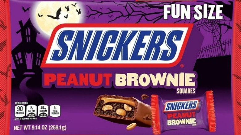 Snickers Peanut Brownie Squares