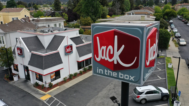 Jack in the Box sign and storefront