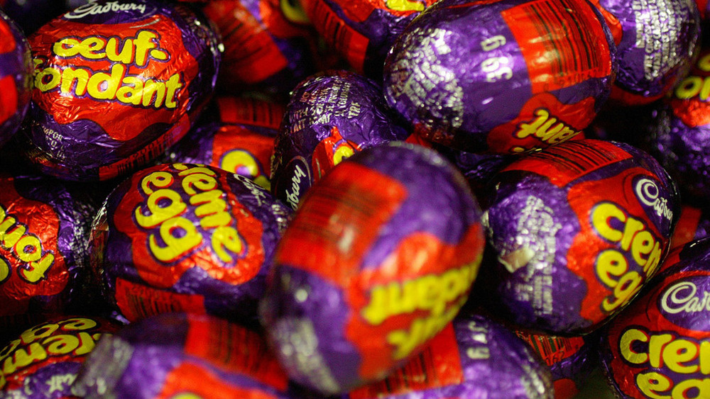 wrapped Cadbury creme eggs