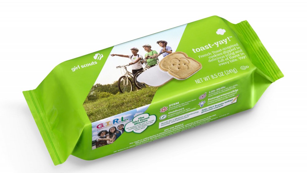 green package of new Toast-Yay! Girl Scout cookies