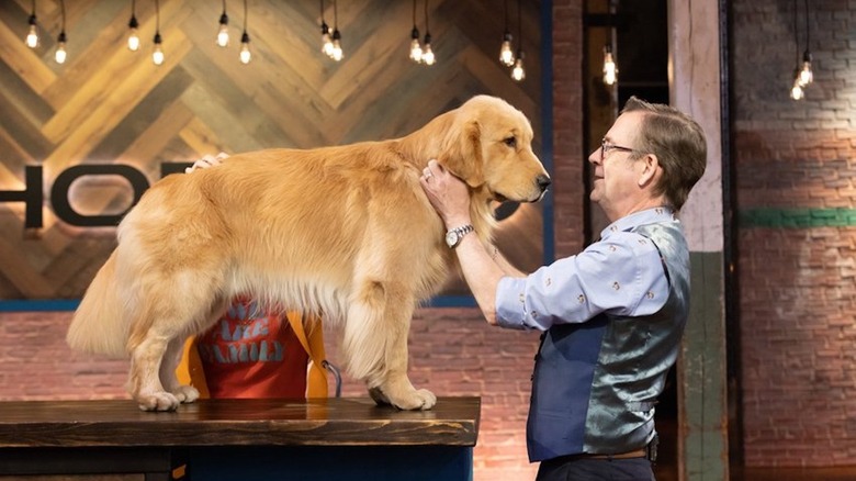 Ted Allen on Chopped with James the guest judge dog