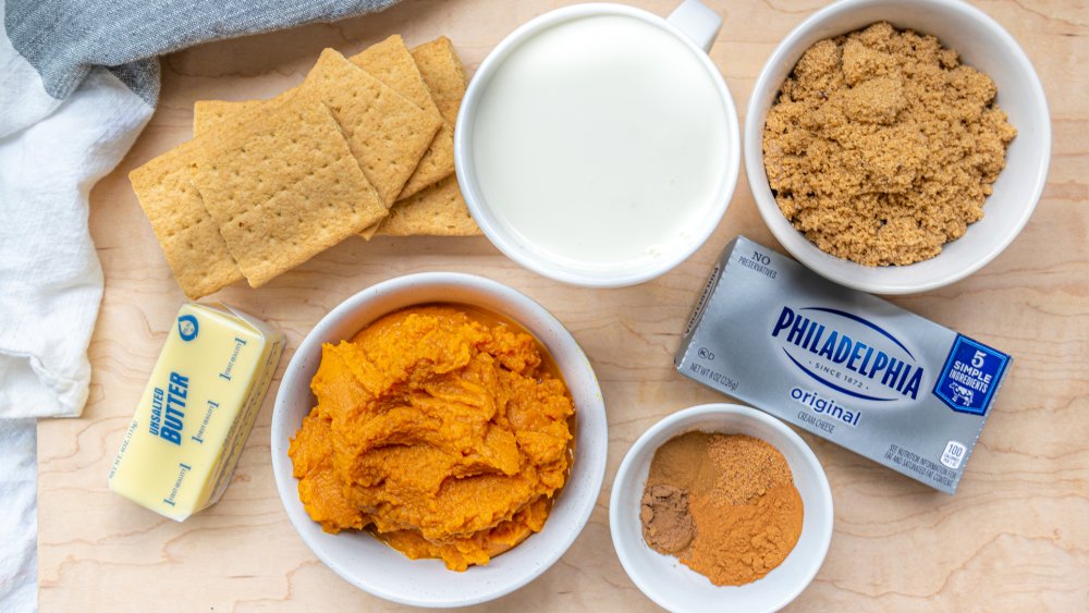 ingredients for no-bake pumpkin pie 