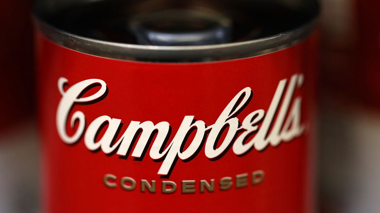 Campbell's condensed soup can top