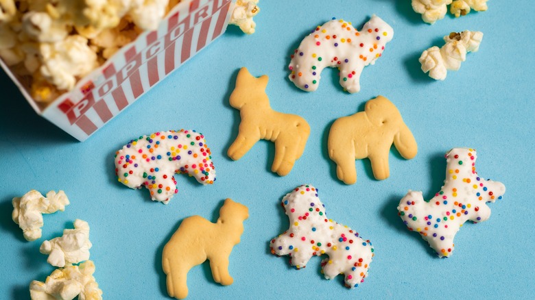 animal crackers with and without icing