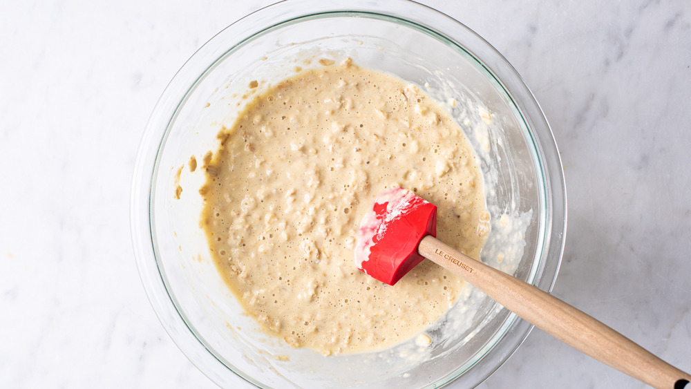 A bowl of pancake batter