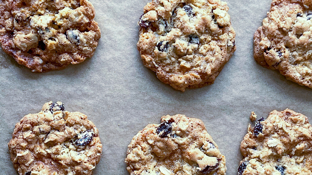 oatmeal raisin cookies baking