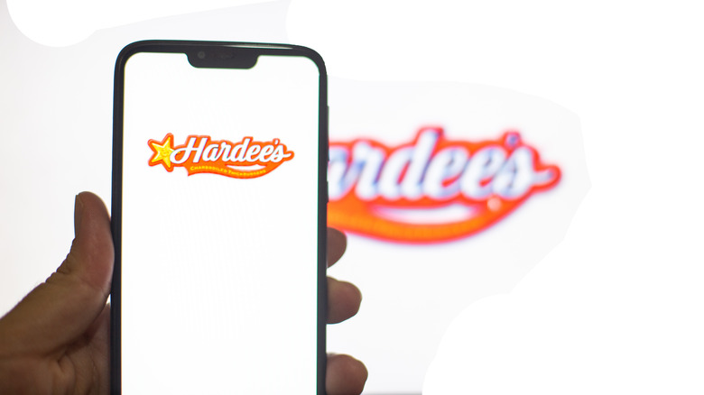 Hardee's app on cell phone