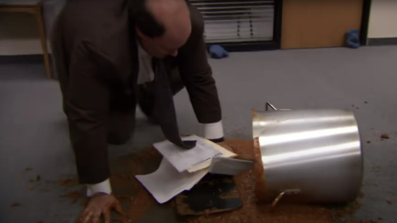 Kevin spills the chili