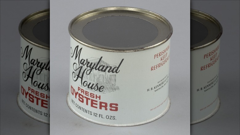 Maryland House brand canned oysters