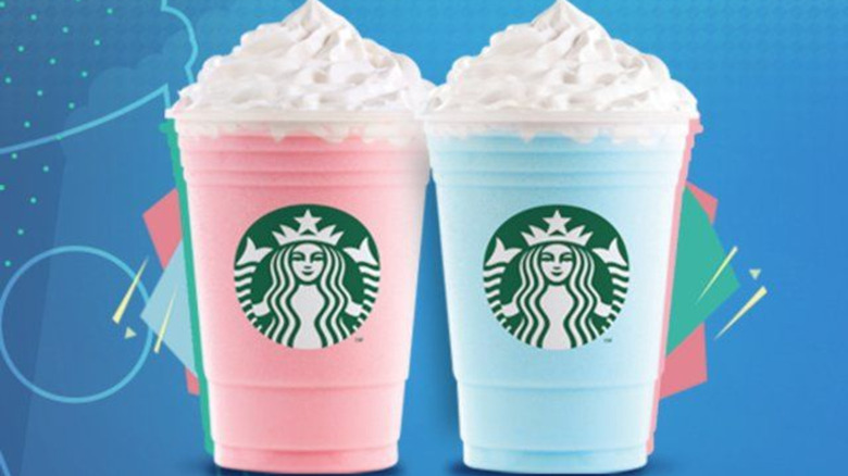 cotton candy and bubblegum Frappuccinos