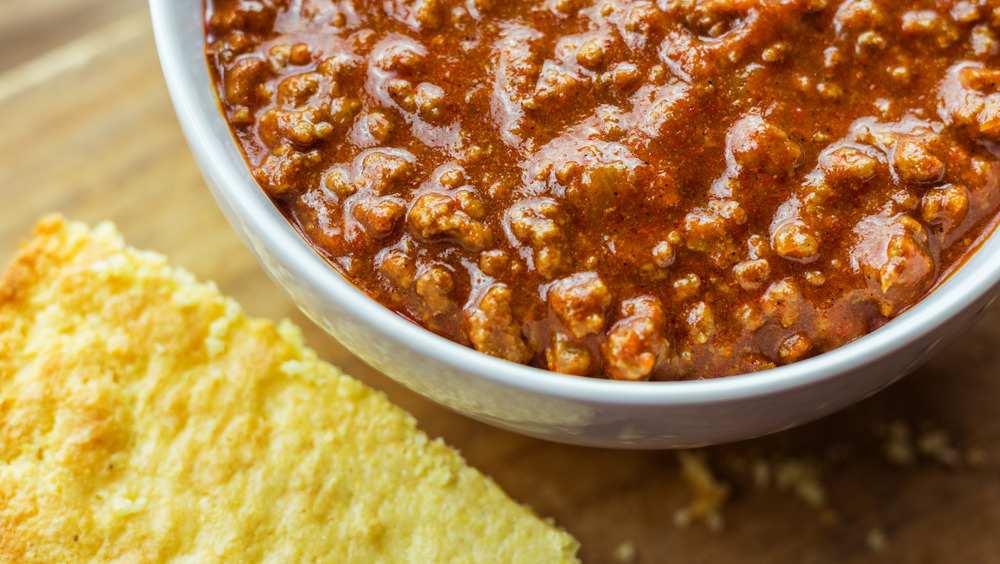 A bowl of Texas chili