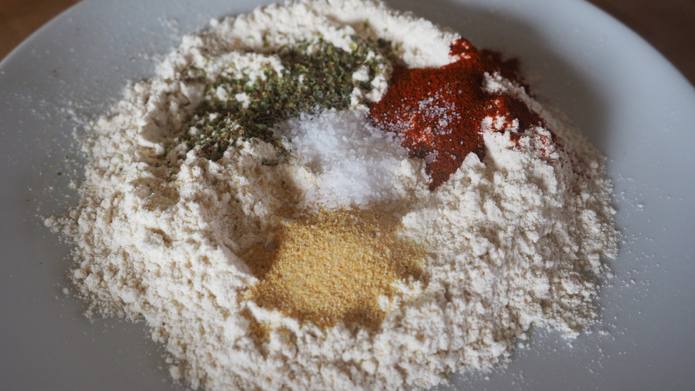 what is seasoned flour for one-pot chicken Parm pasta