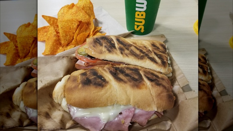 Subway ham and cheese melt