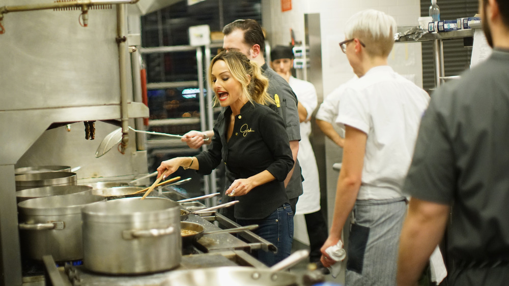 Giada De Laurentiis cooking