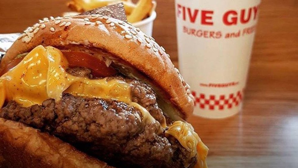 The One Thing You Should Always Put On Your Five Guys Burger