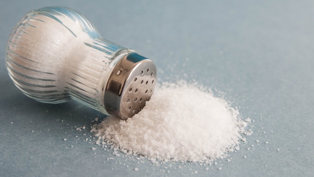 Spilled salt shaker