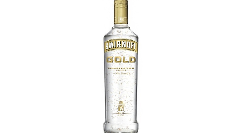 Bottle of Smirnoff Gold on white