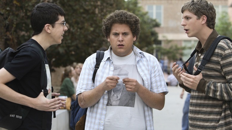 McLovin and Seth arguing in Superbad