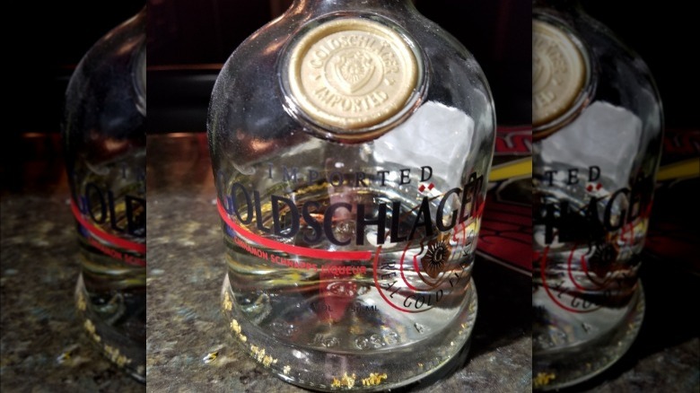 Bottle of Goldschlager on counter